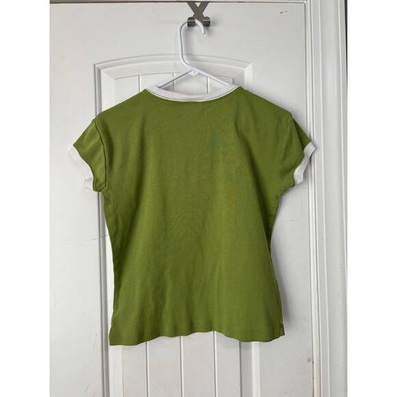 Reebok T Shirt Kids XL Green Yellow Vintage Short Sleeve - Picture 3 of 3